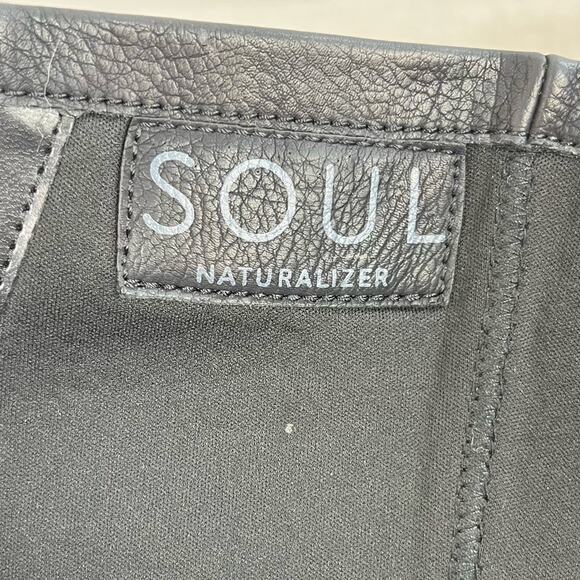 Soul Naturalizer Women’s Black Leather Knee-High Boots Chunky Rubber Heel Size 9 - Picture 9 of 10